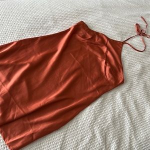 F21 Silk Halter Dress